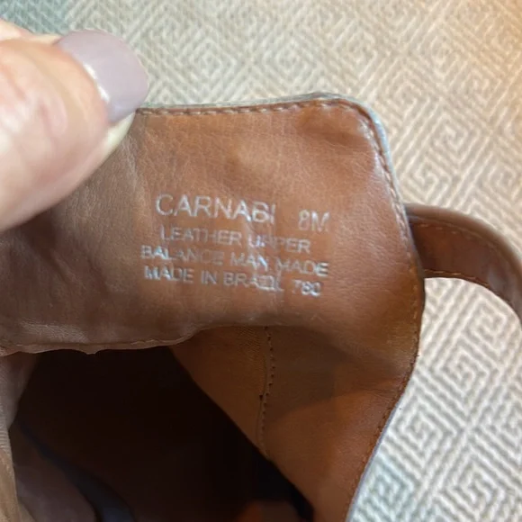 Steve Madden Gray Carnabi Block Heel Peep Toe Heels, 8M - Picture 7 of 10